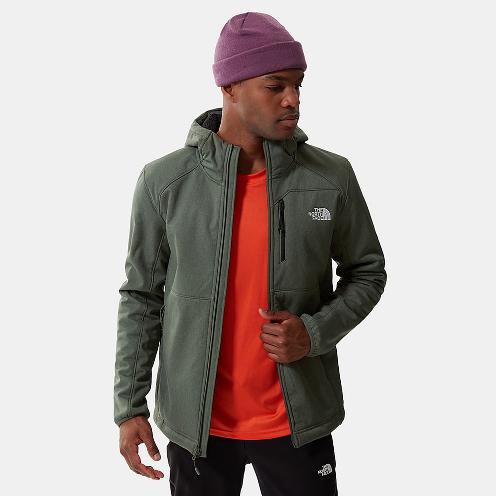 The North Face Lightweight Shell Jackets Mens Australia - The North Face Quest Hooded Softshell Gree